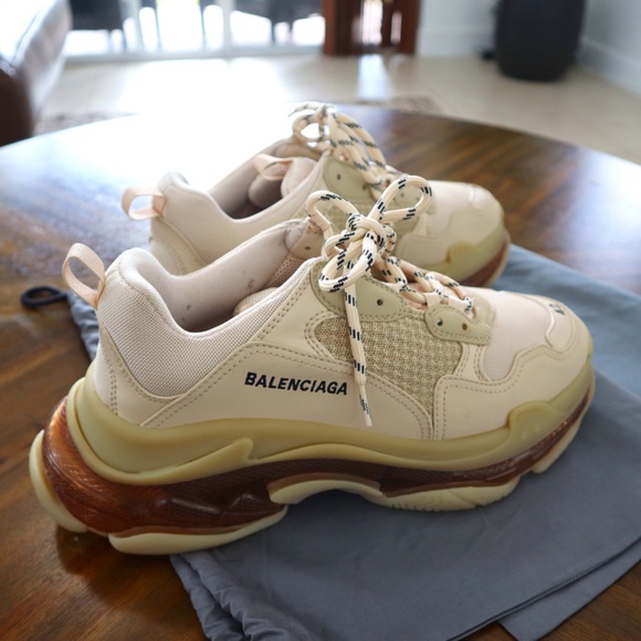 AUTHENTIC BalenciagaTriple S Sneaker (Women)Nude
